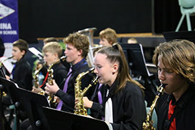 students playing sax